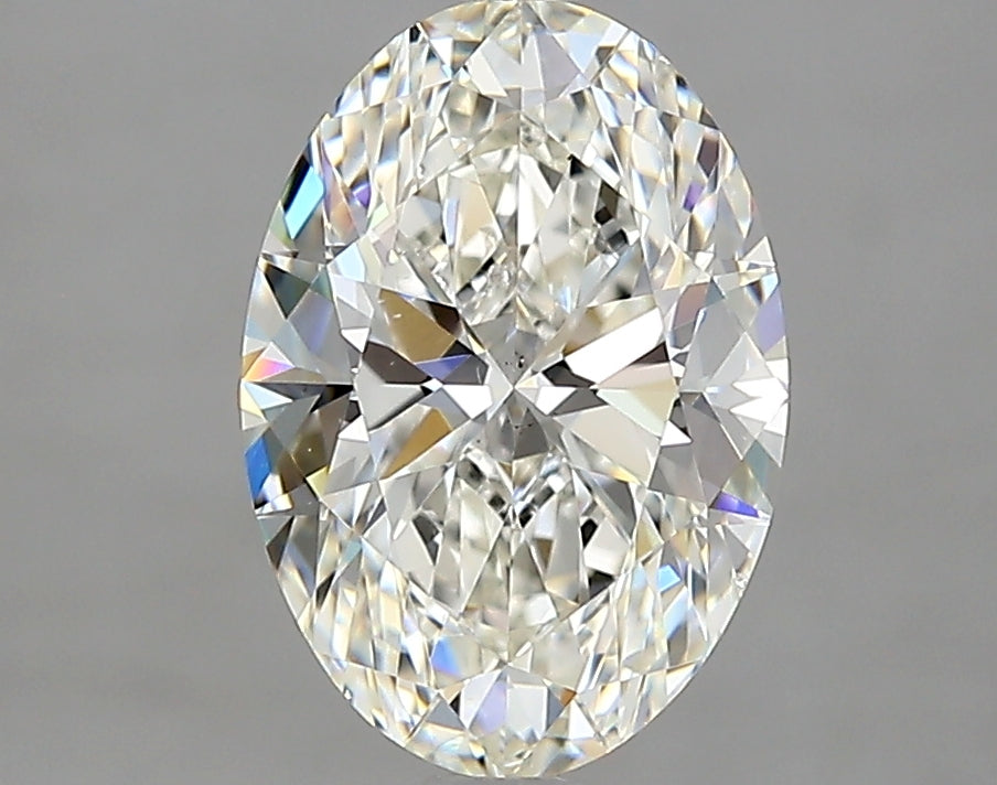 Lab-Grown 2.02 Carat Oval Shape Diamond color H Clarity SI1 With GIA Certificate, precious stones, engagement diamonds