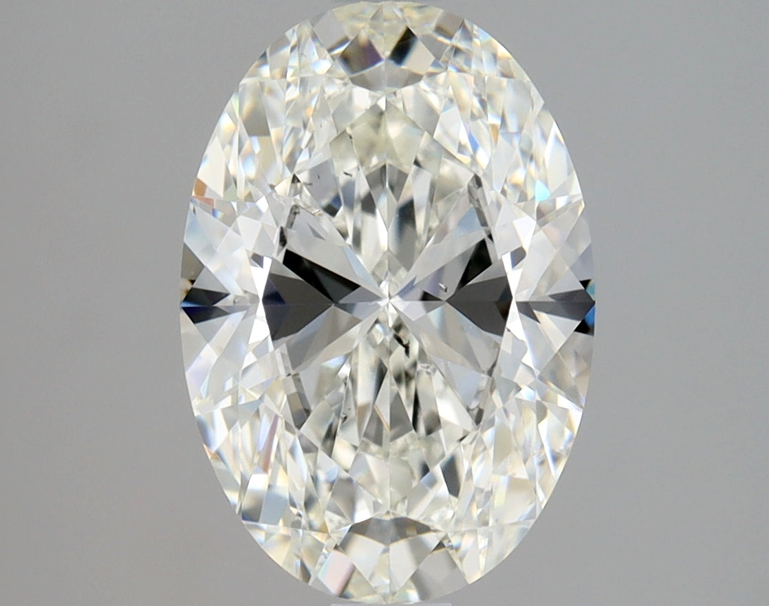 Lab-Grown 2.01 Carat Oval Shape Diamond color H Clarity SI2 With GIA Certificate, precious stones, engagement diamonds