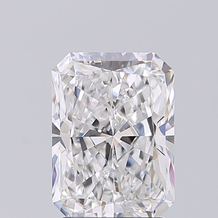 Lab-Grown 2.01 Carat Radiant Cut Diamond color E Clarity SI2 With GIA Certificate, precious stones, engagement diamonds