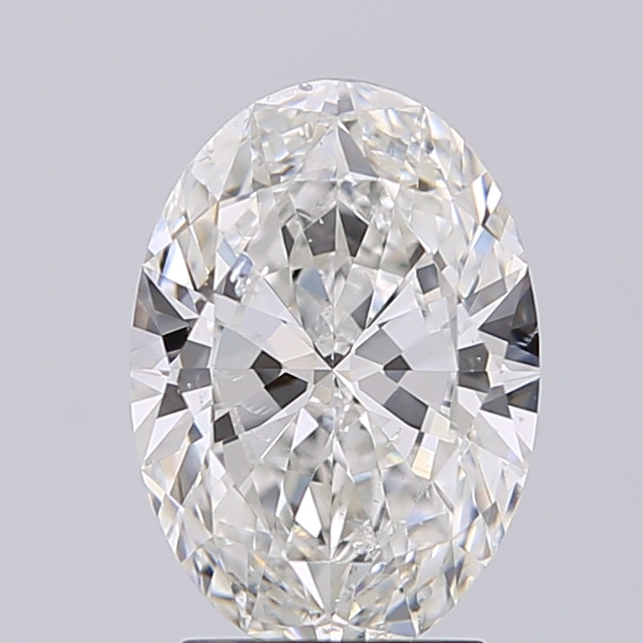 Lab-Grown 2.01 Carat Oval Shape Diamond color G Clarity SI2 With GIA Certificate, precious stones, engagement diamonds