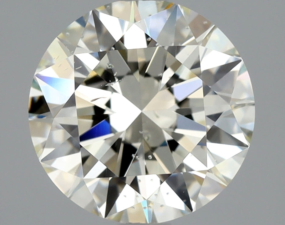 Lab-Grown 2.01 Carat Round Brilliant Diamond color K Clarity SI2 With GIA Certificate, precious stones, engagement diamonds