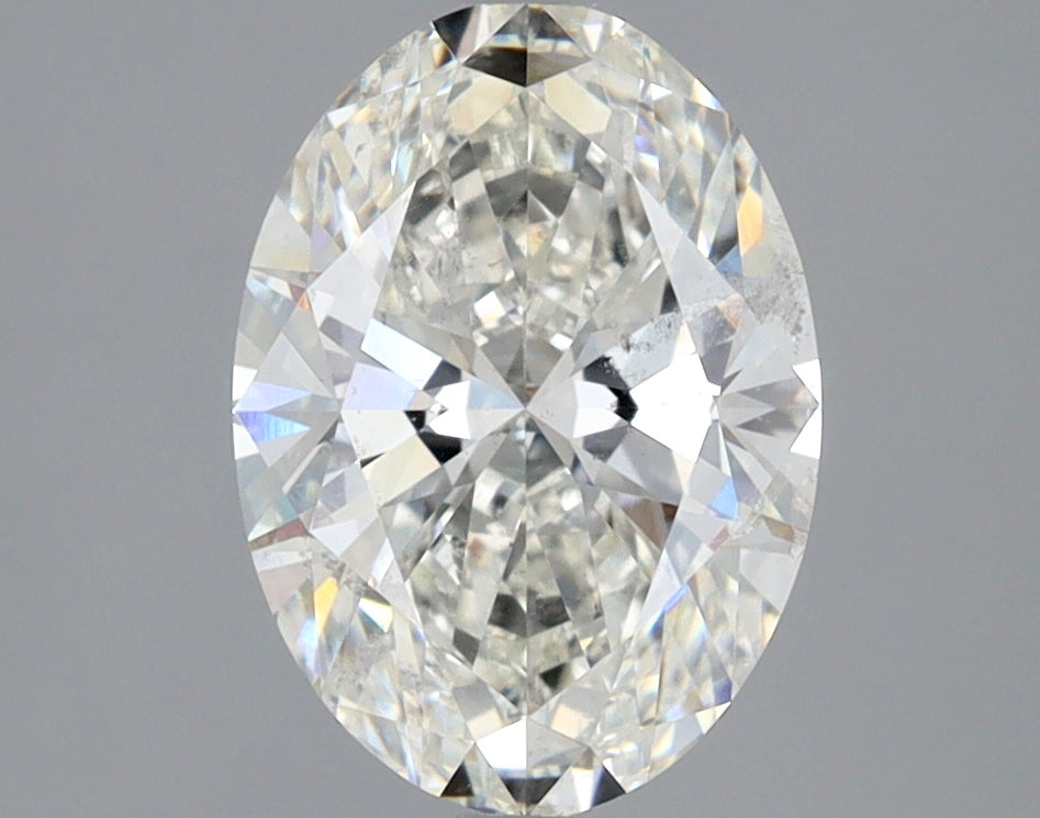 Lab-Grown 2.00 Carat Oval Shape Diamond color H Clarity SI2 With GIA Certificate, precious stones, engagement diamonds