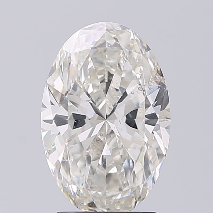 Lab-Grown 2.01 Carat Oval Shape Diamond color H Clarity SI2 With GIA Certificate, precious stones, engagement diamonds