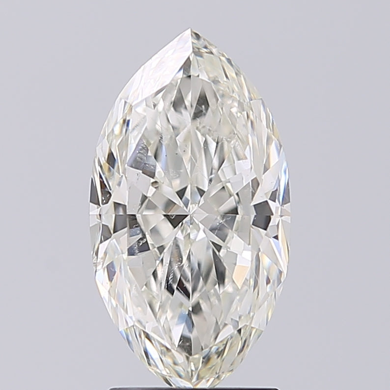 Lab-Grown 2.01 Carat Marquis Shape Diamond color J Clarity SI2 With GIA Certificate, precious stones, engagement diamonds