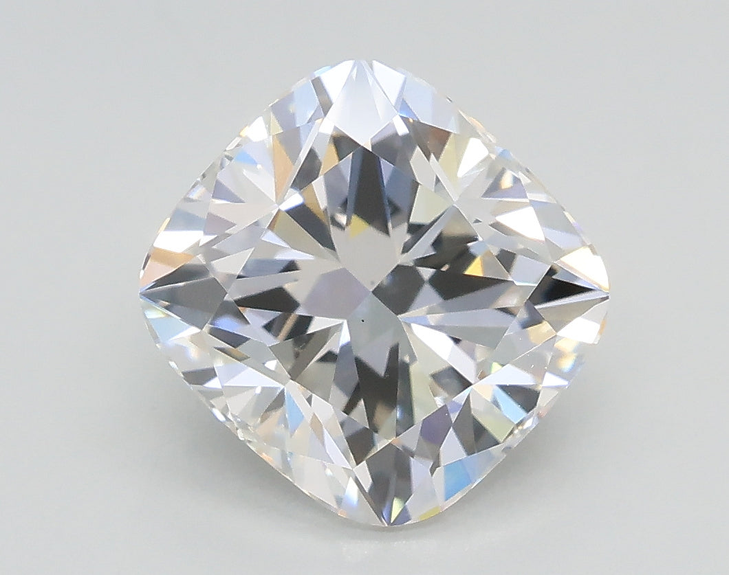 Lab-Grown 2.54 Carat Cushion Modified Brilliant Cut Diamond color F Clarity VS1, precious stones, engagement diamonds