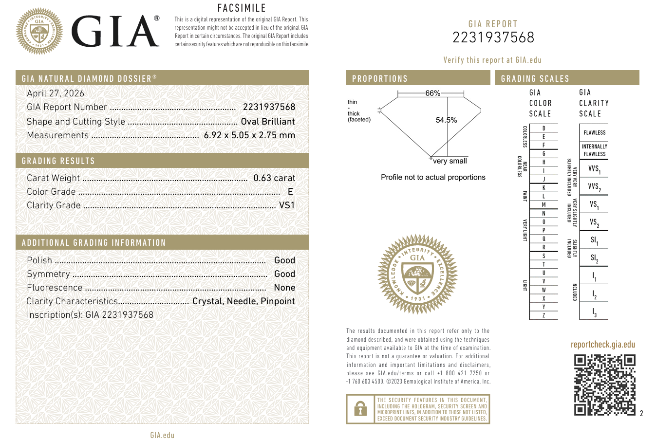 GIA Certified Collector 0.63 Ct Oval Shape Diamond Collector Stone E-VS1