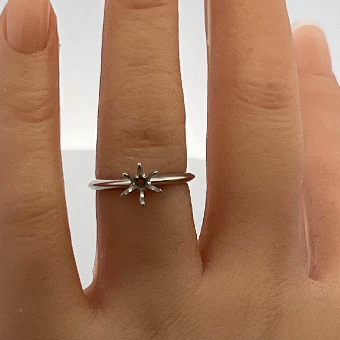 Tiffany & Co Vintage Platinum Semi Mount Ring Size 6 Fits 0.76 Carat Stone