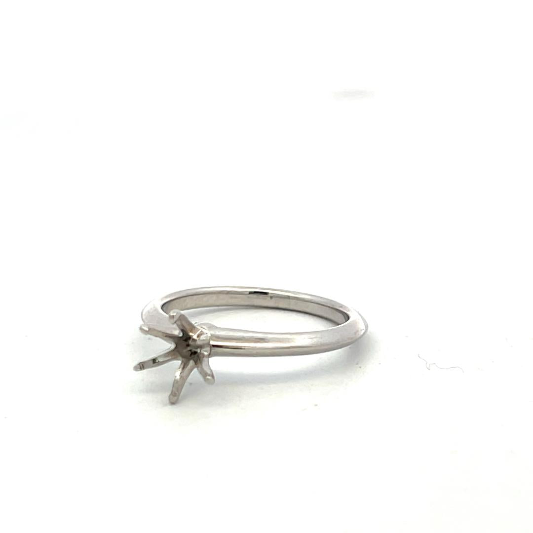 Tiffany & Co Vintage Platinum Semi Mount Ring Size 6 Fits 0.76 Carat Stone