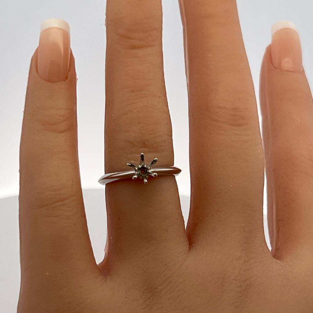 Tiffany & Co Vintage Platinum Semi Mount Ring Size 6 fits 0.75 Carat Stone