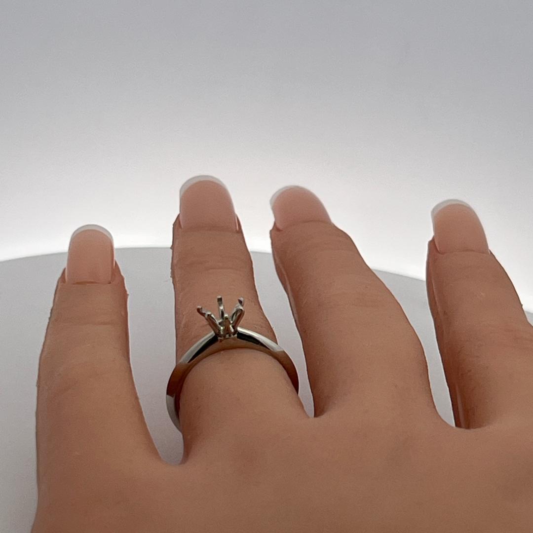 Tiffany & Co Vintage Platinum Semi Mount Ring Size 6 fits 0.75 Carat Stone
