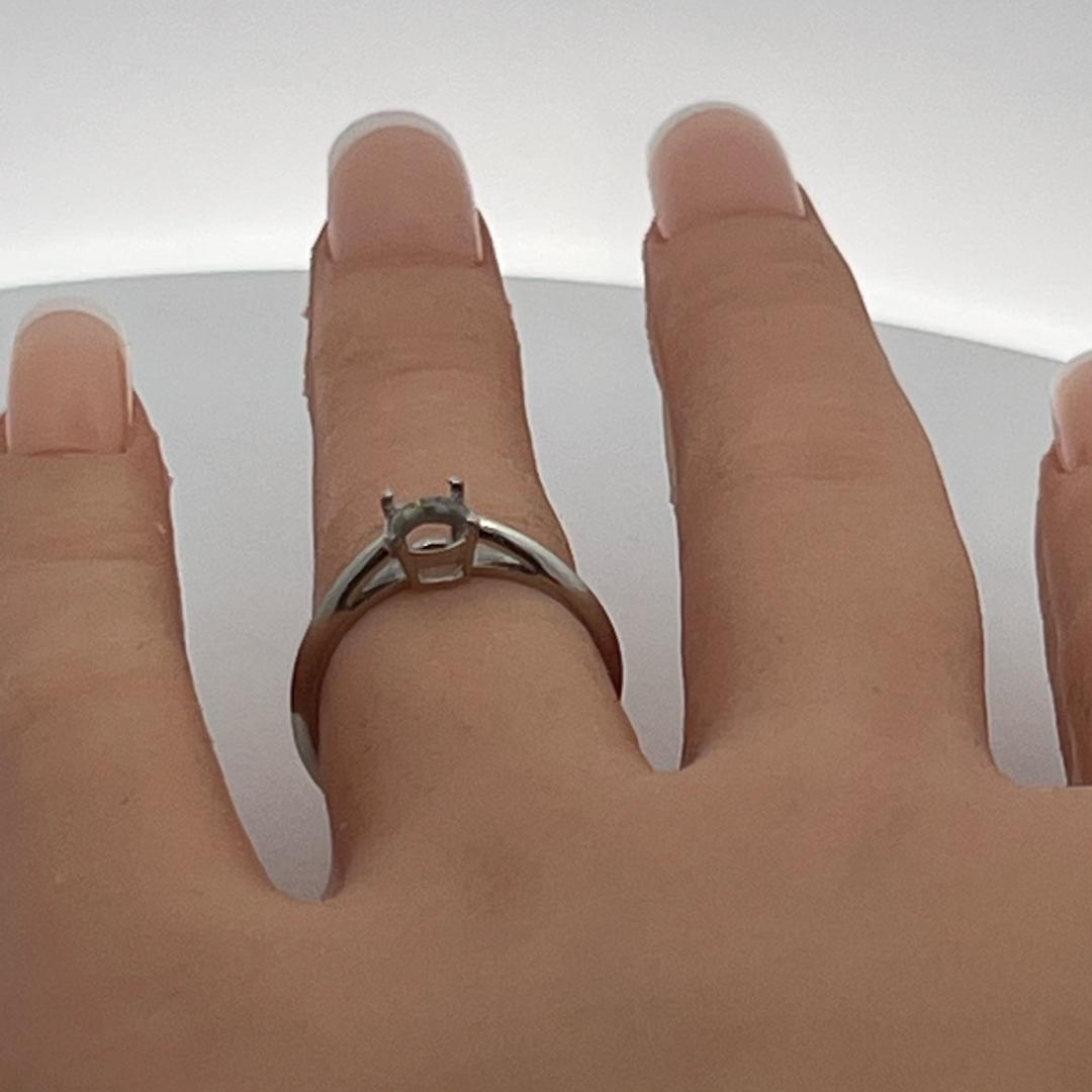 Tiffany & Co Vintage Platinum Semi Mount Ring Fits 6.5mm 1.10ct Center Stone