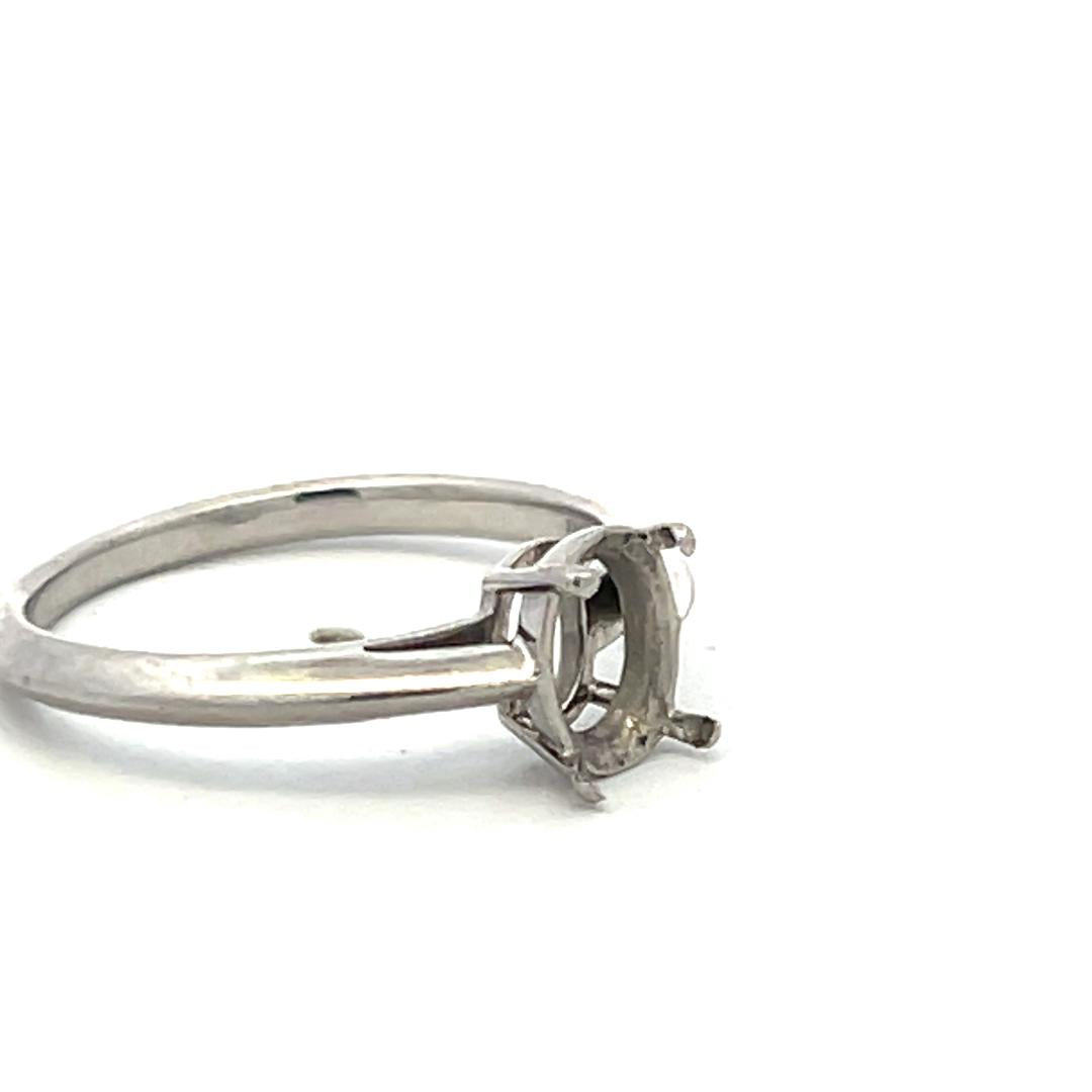 Tiffany & Co Vintage Platinum Semi Mount Ring Fits 6.5mm 1.10ct Center Stone