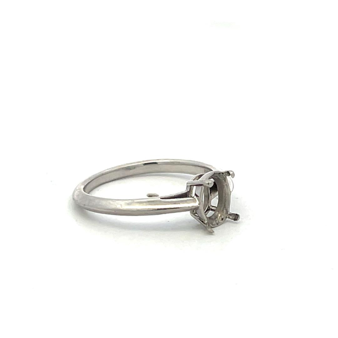 Tiffany & Co Vintage Platinum Semi Mount Ring Fits 6.5mm 1.10ct Center Stone
