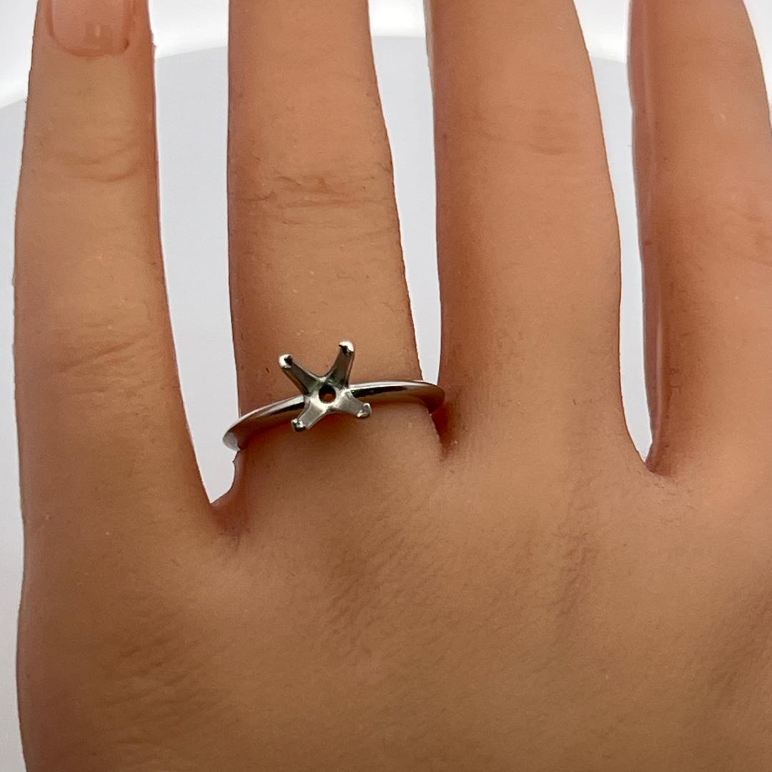 Tiffany & Co Vintage Platinum Semi Mount Ring Size 7.25 Fits 1.08 plus Carat