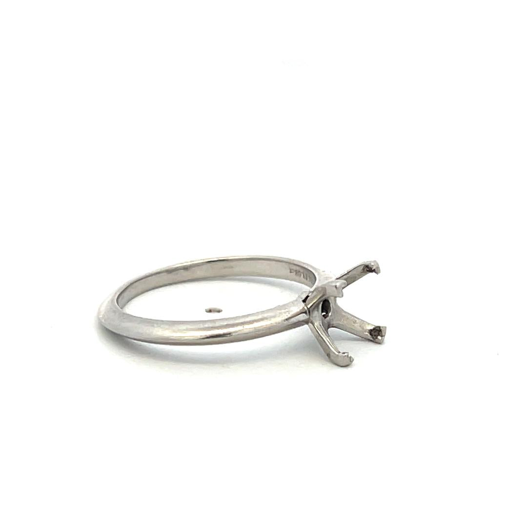 Tiffany & Co Vintage Platinum Semi Mount Ring Size 7.25 Fits 1.08 plus Carat