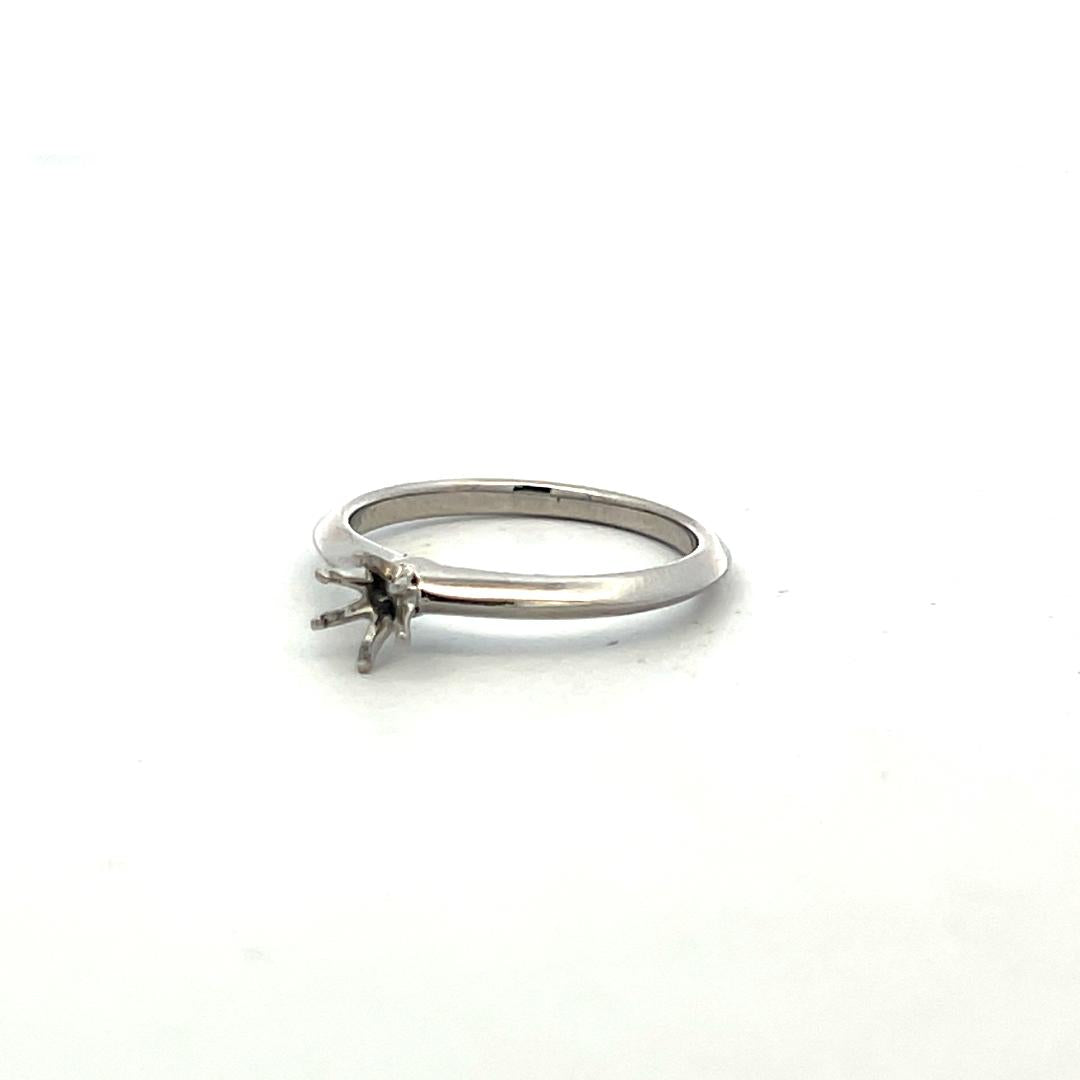 Tiffany & Co Vintage Platinum Semi Mount Ring Size 6 fits 0.30 carat Stone