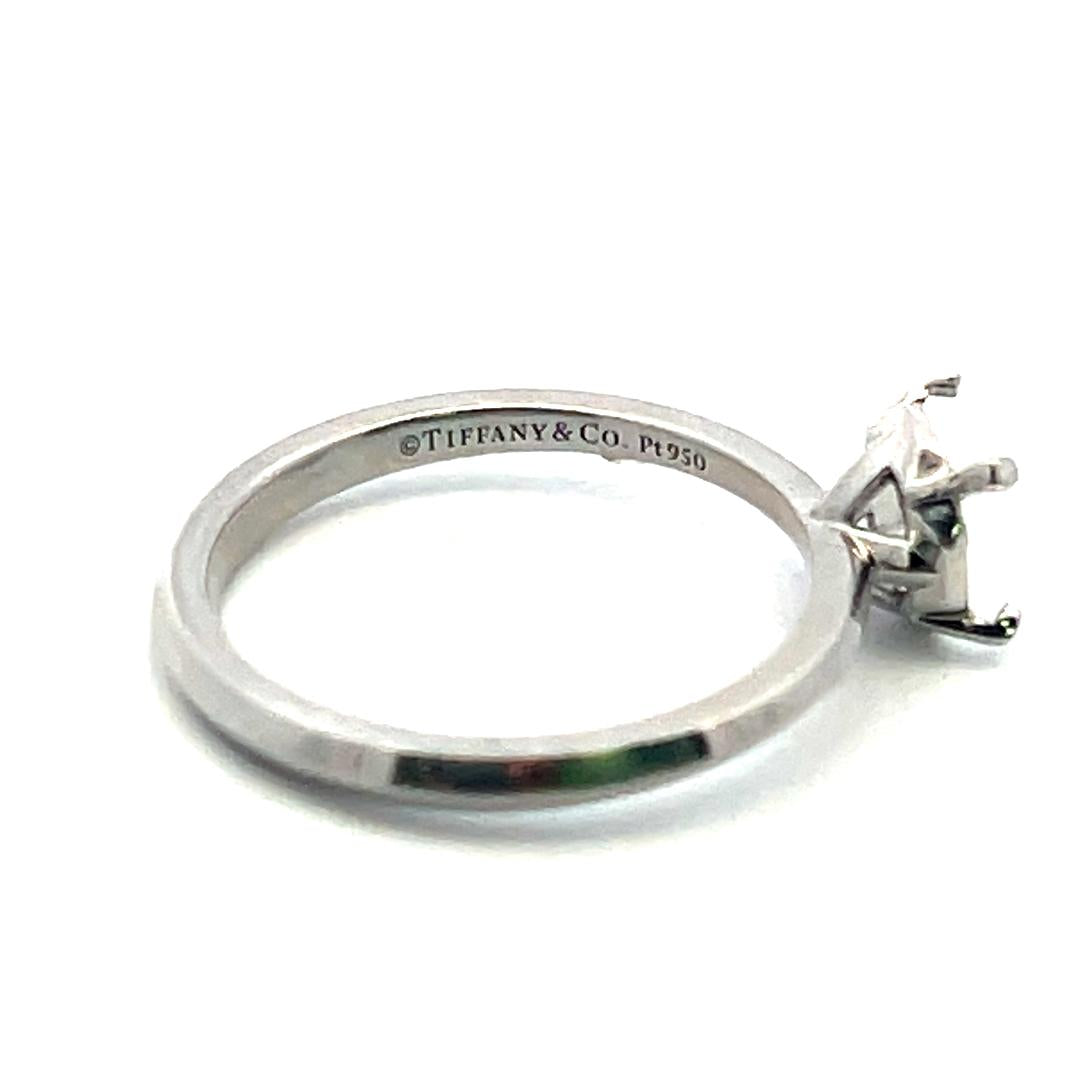Tiffany & Co Platinum Semi Mount Ring Size 6 Fits 1.15 plus Carat