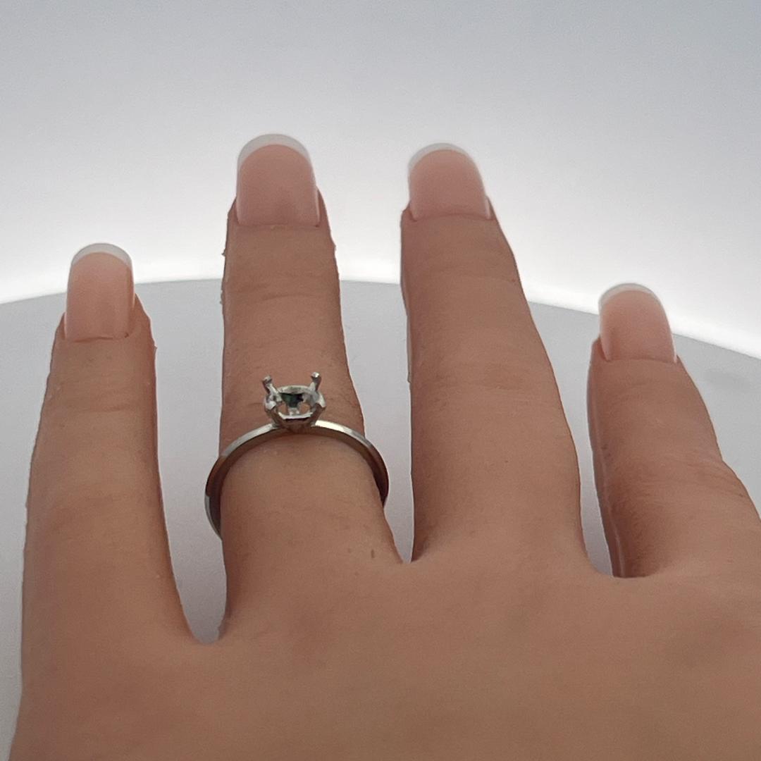 Tiffany & Co Platinum Semi Mount Ring Size 6 Fits 1.15 plus Carat