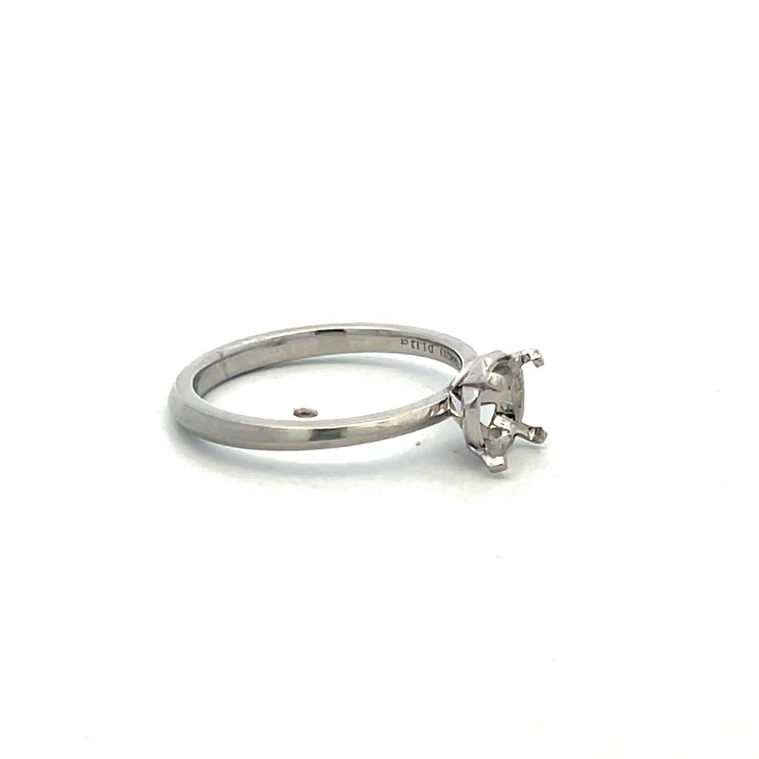 Tiffany & Co Platinum Semi Mount Ring Size 6 Fits 1.15 plus Carat