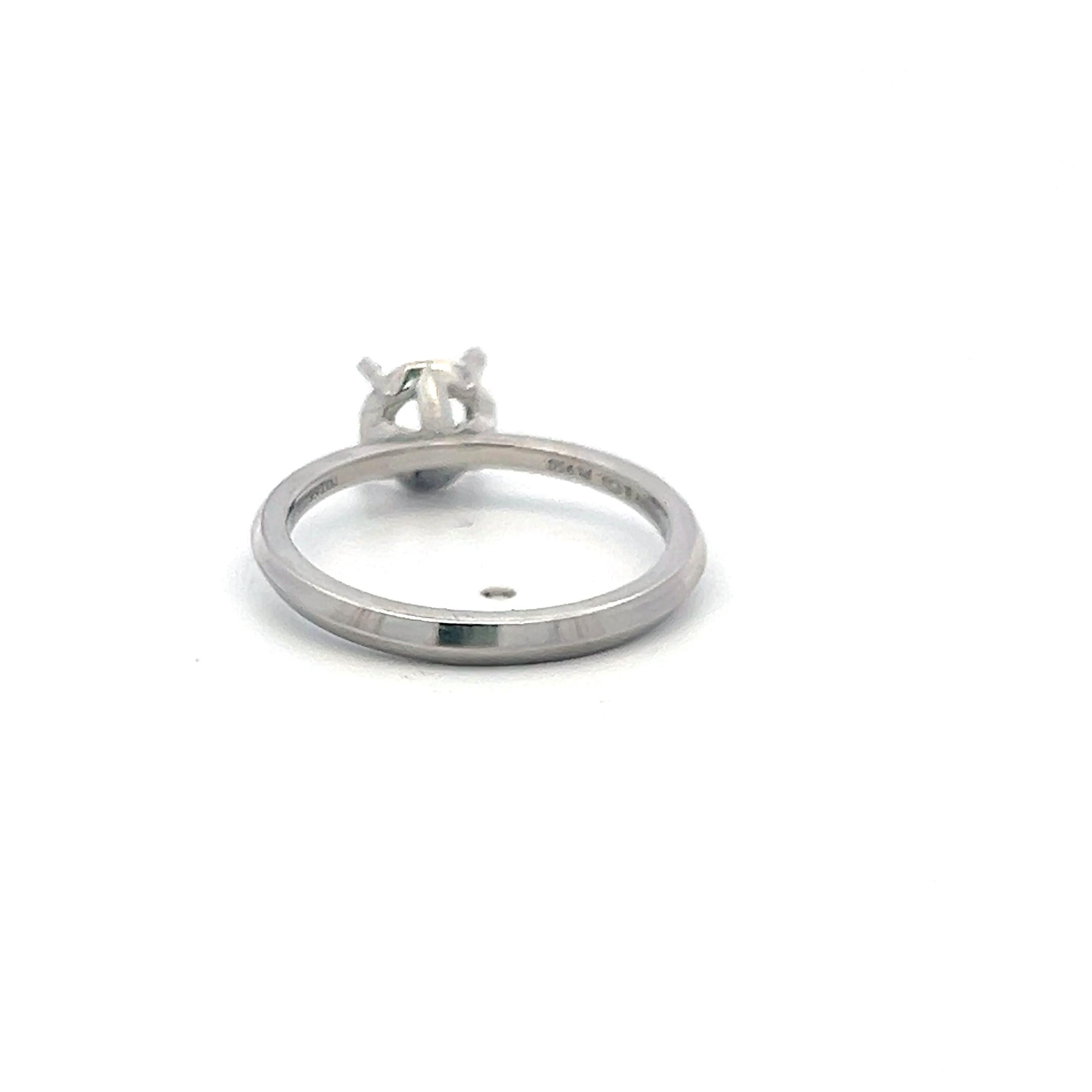 Tiffany & Co Platinum Semi Mount Ring Size 6 Fits 1.15 plus Carat
