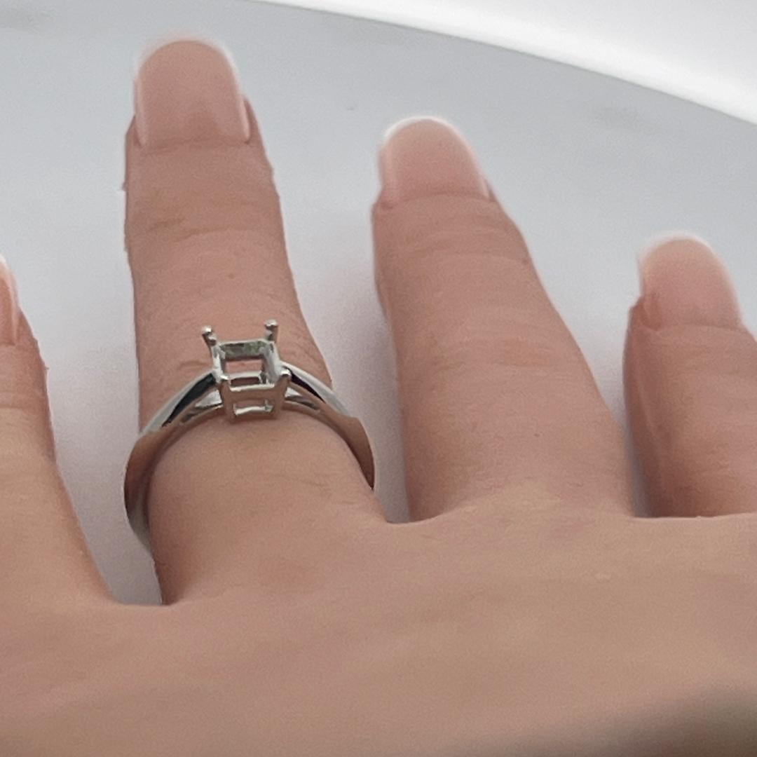 Tiffany & Co Vintage Platinum Semi Mount Ring Fits 8.2mm Holds 1.20ct Stone