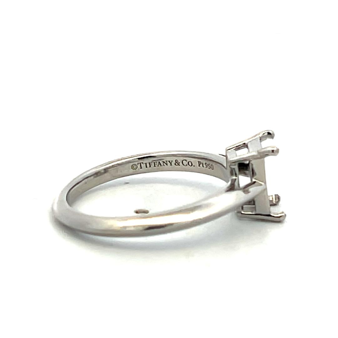 Tiffany & Co Vintage Platinum Semi Mount Ring Fits 8.2mm Holds 1.20ct Stone