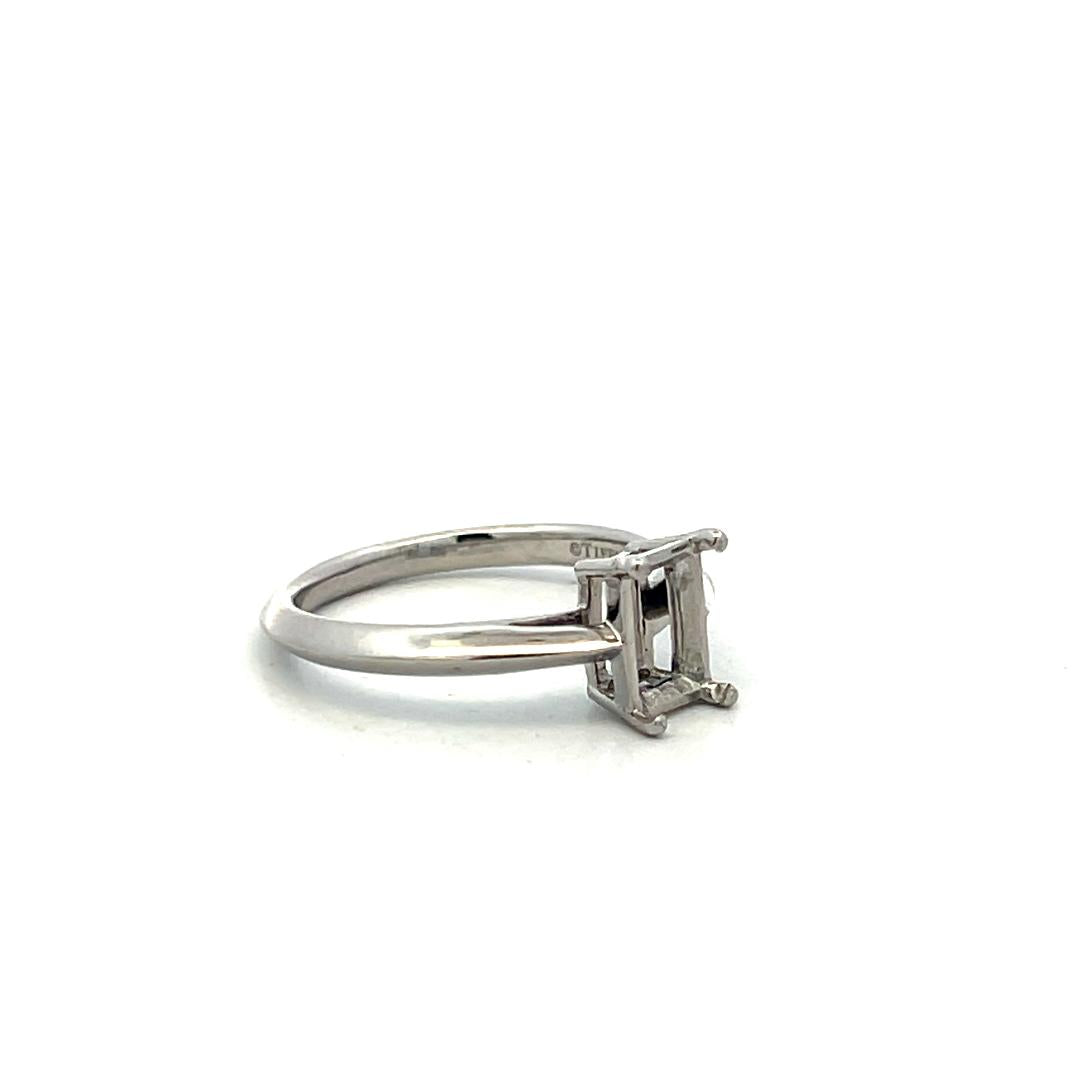 Tiffany & Co Vintage Platinum Semi Mount Ring Fits 8.2mm Holds 1.20ct Stone