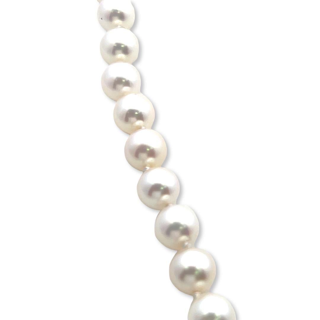 Cartier Vintage 18K Yellow Gold Beaded Necklace with 6.3-6.7mm Pearls 31.8 Grams