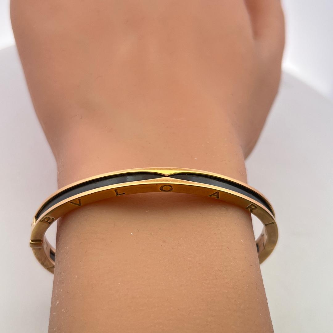 Bvlgari Vintage 18 Karat Rose Gold Bangle Bracelet 27.3 Grams Size 6.5