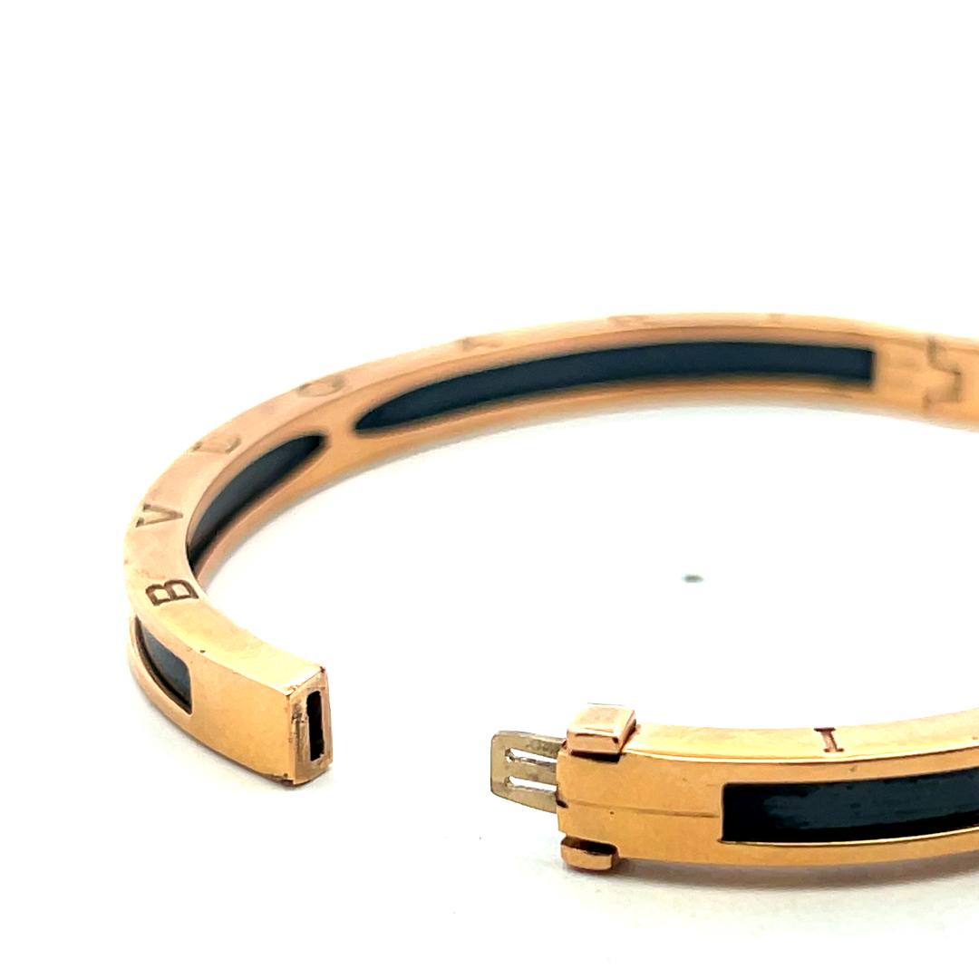 Bvlgari Vintage 18 Karat Rose Gold Bangle Bracelet 27.3 Grams Size 6.5