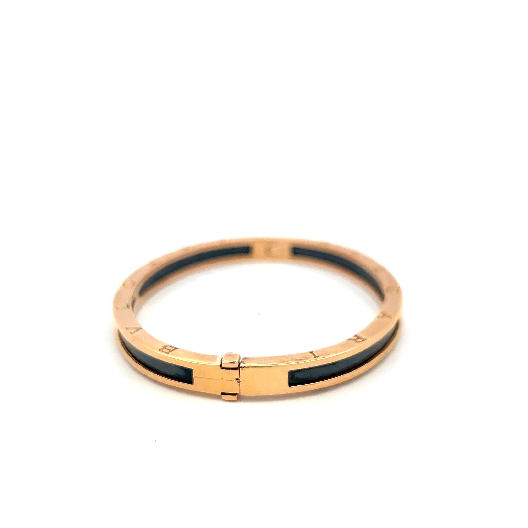 Bvlgari Vintage 18 Karat Rose Gold Bangle Bracelet 27.3 Grams Size 6.5