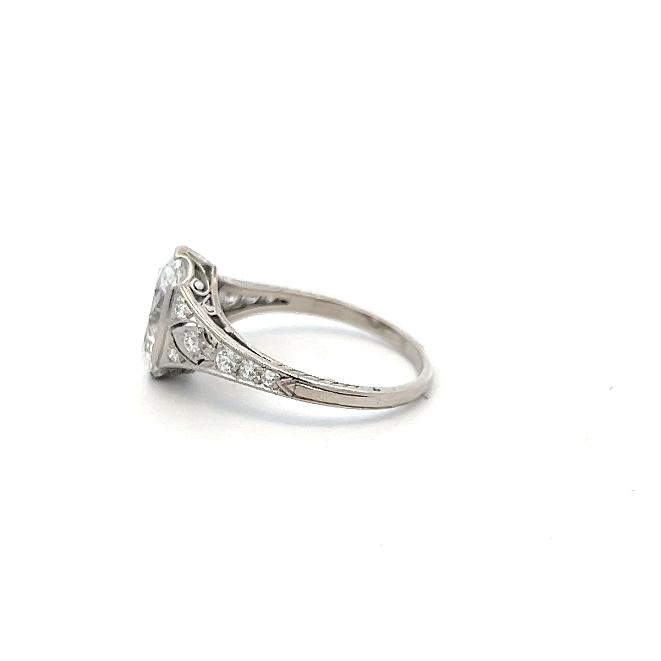 Tiffany & Co Platinum Engagement Ring 2.42ct Marquis Shaped Diamond D VS2 GIA