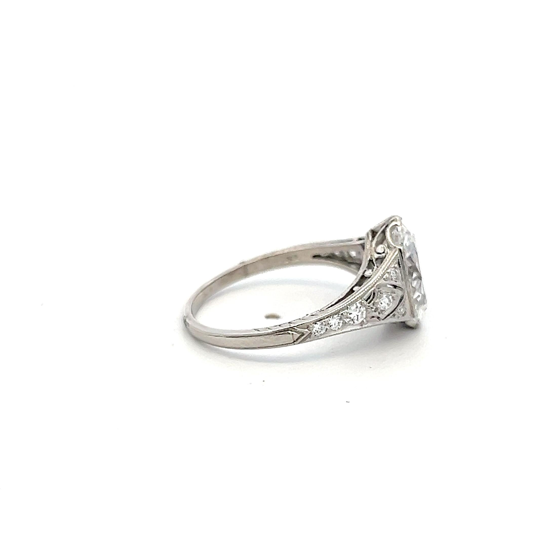 Tiffany & Co Platinum Engagement Ring 2.42ct Marquis Shaped Diamond D VS2 GIA