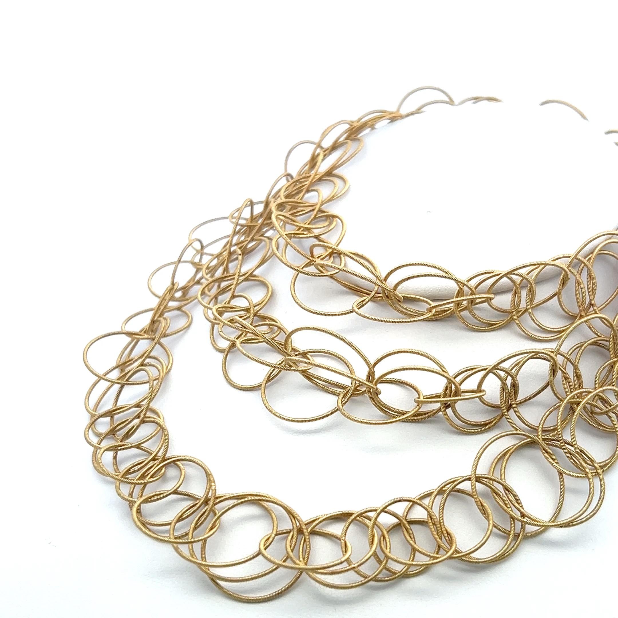 Buccellati Hawaii Vintage 18K Yellow Gold Link Necklace 40 Inch
