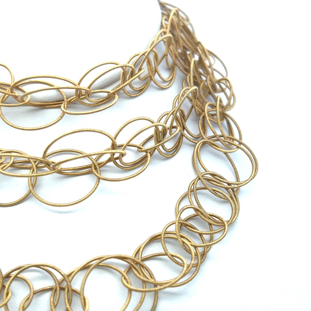 Buccellati Hawaii Vintage 18K Yellow Gold Link Necklace 40 Inch