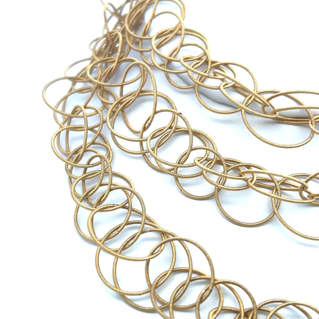 Buccellati Hawaii Vintage 18K Yellow Gold Link Necklace 40 Inch