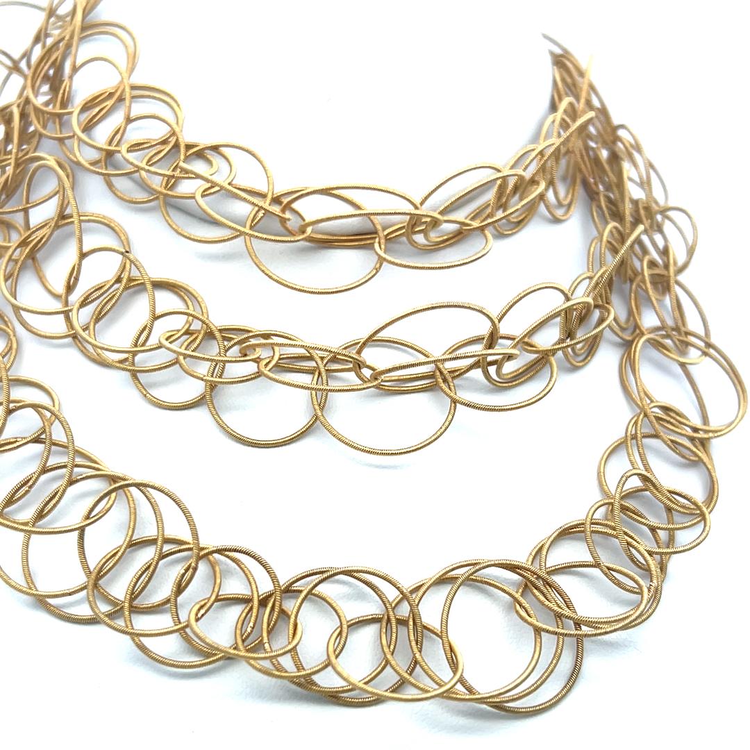 Buccellati Hawaii Vintage 18K Yellow Gold Link Necklace 40 Inch