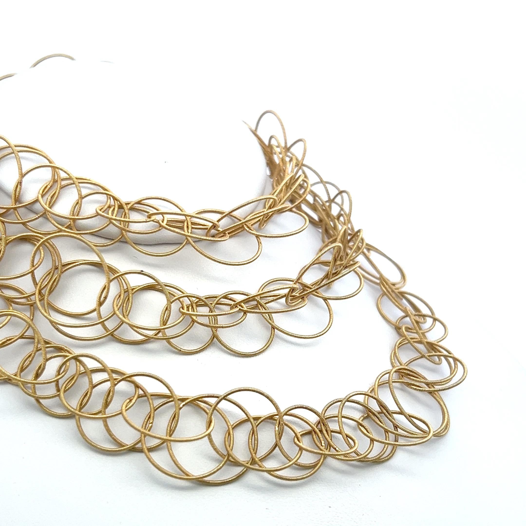Buccellati Hawaii Vintage 18K Yellow Gold Link Necklace 40 Inch