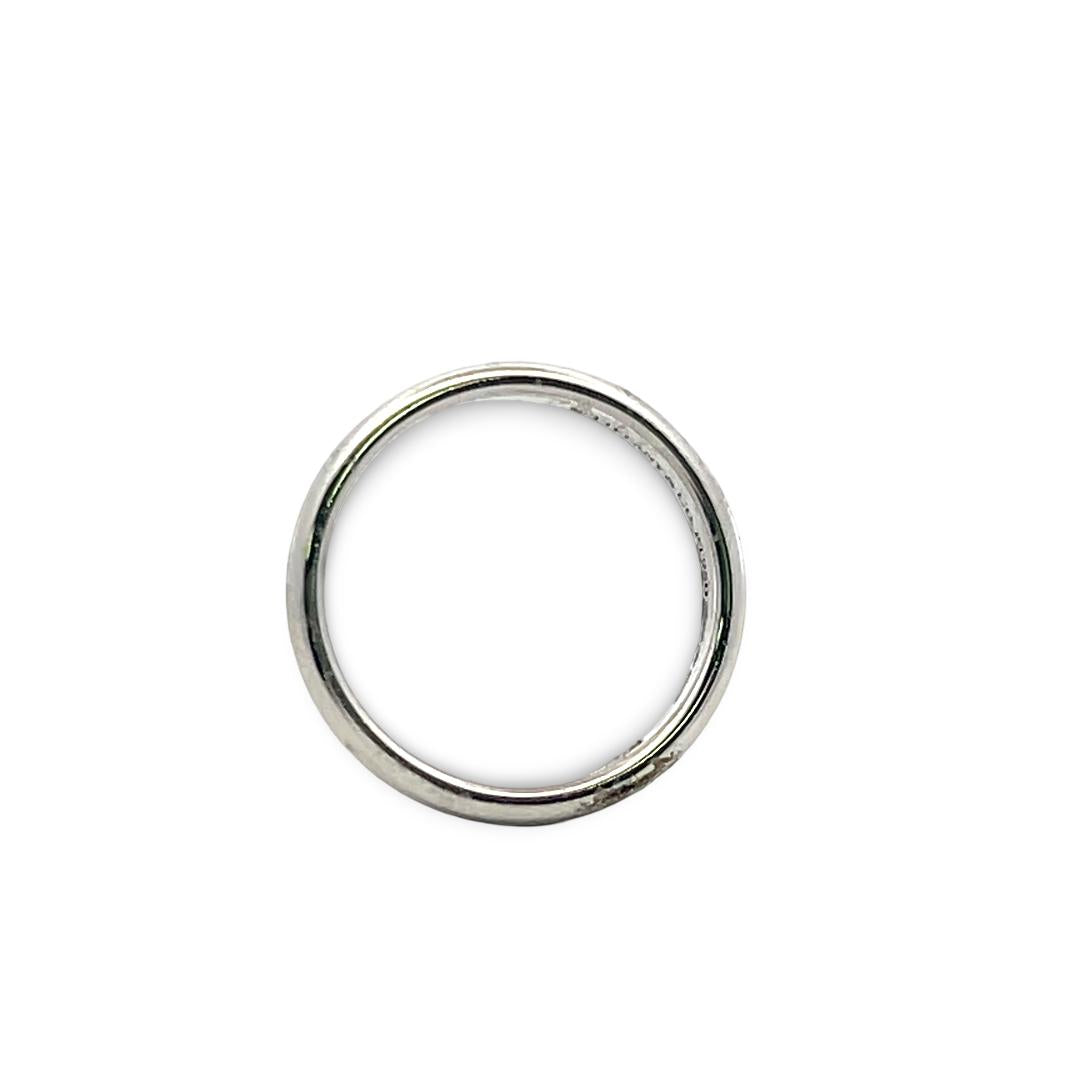 Tiffany & Co Vintage Platinum Band Ring 3MM wide 4.3 Grams Size 4.5