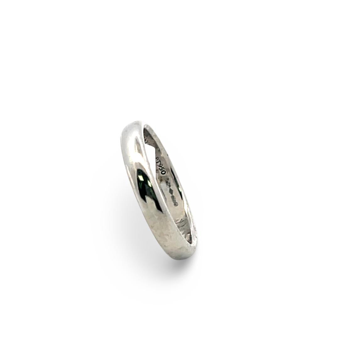 Tiffany & Co Vintage Platinum Band Ring 3MM wide 4.3 Grams Size 4.5