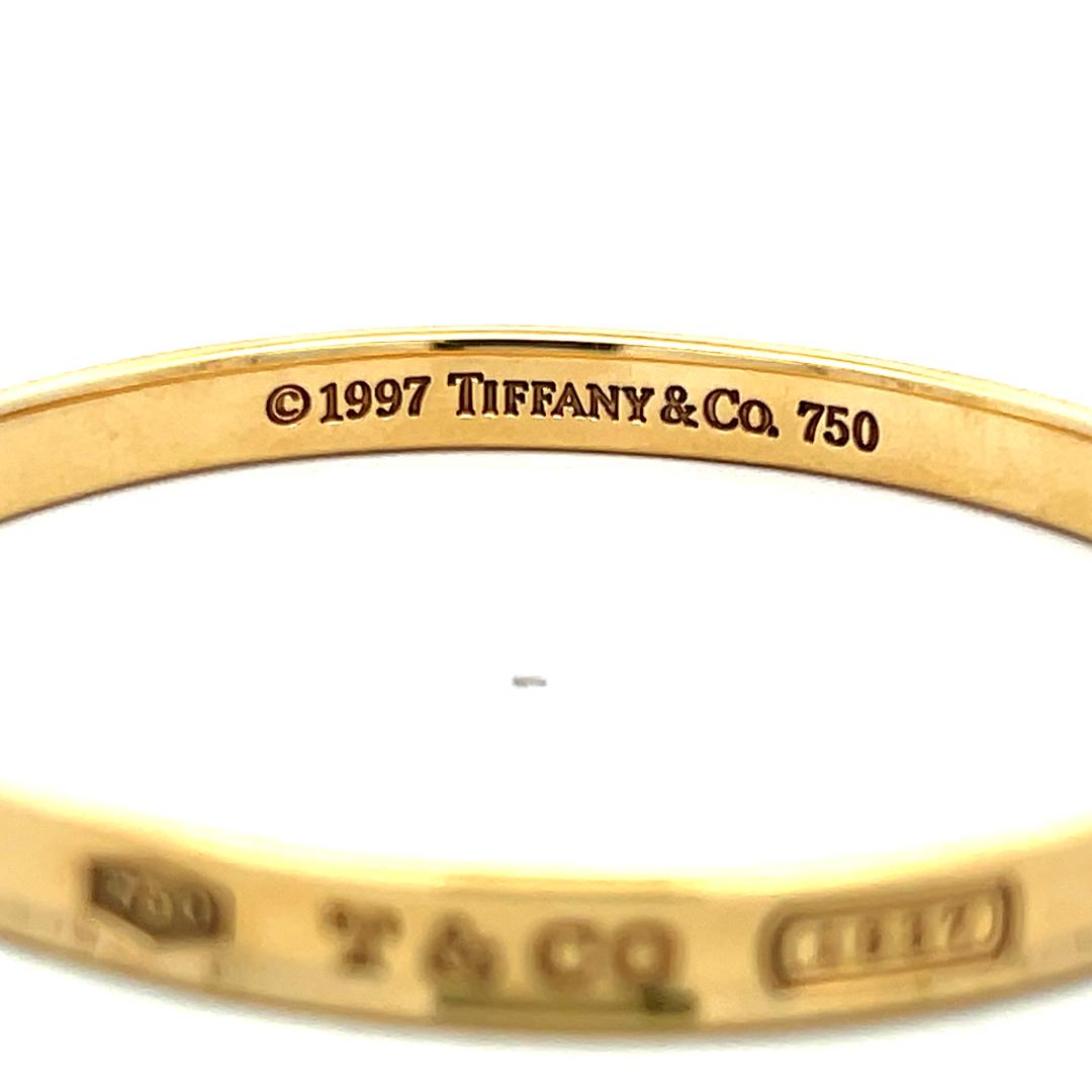 Tiffany & Co 18 Karat Yellow Gold Bangle Bracelet 27.9 Grams Size 6.75