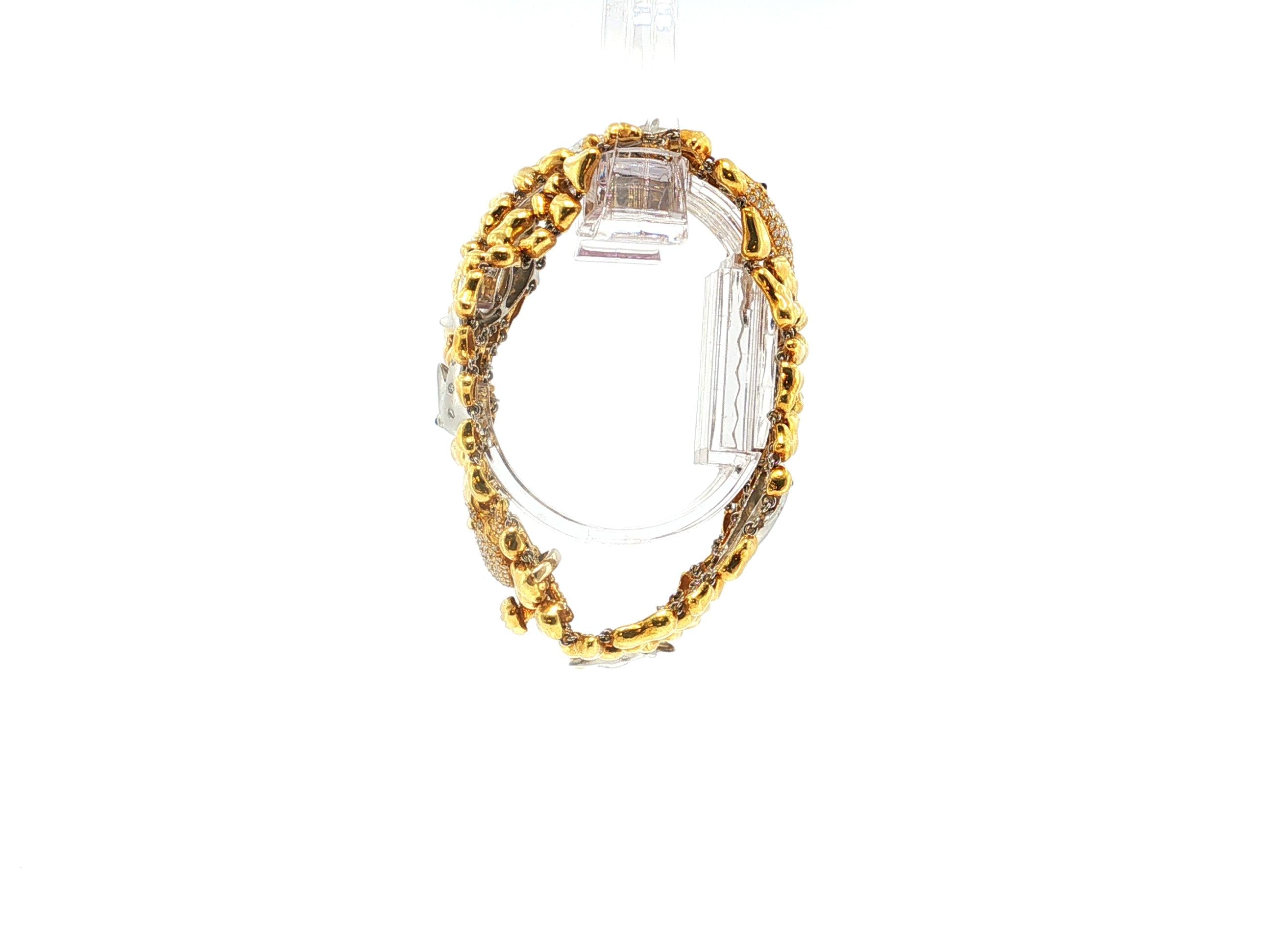 Julius Cohen 18K Gold Dolphin Clip-On Earrings Link Bracelet Set 8.2ct Diamond