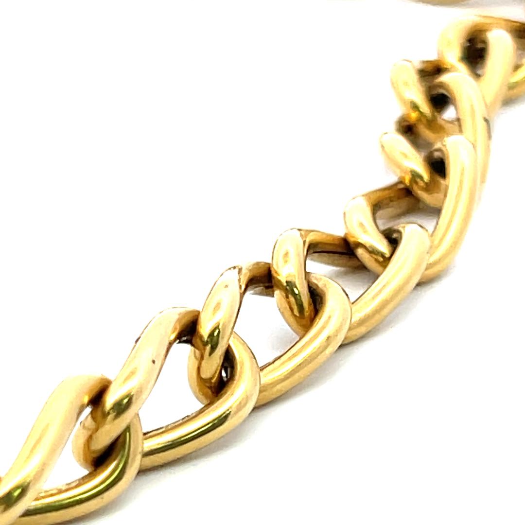 Tiffany & Co Vintage 18K Yellow Gold Link Necklace 35x0.39x0.17 Inch 96.8 Grams