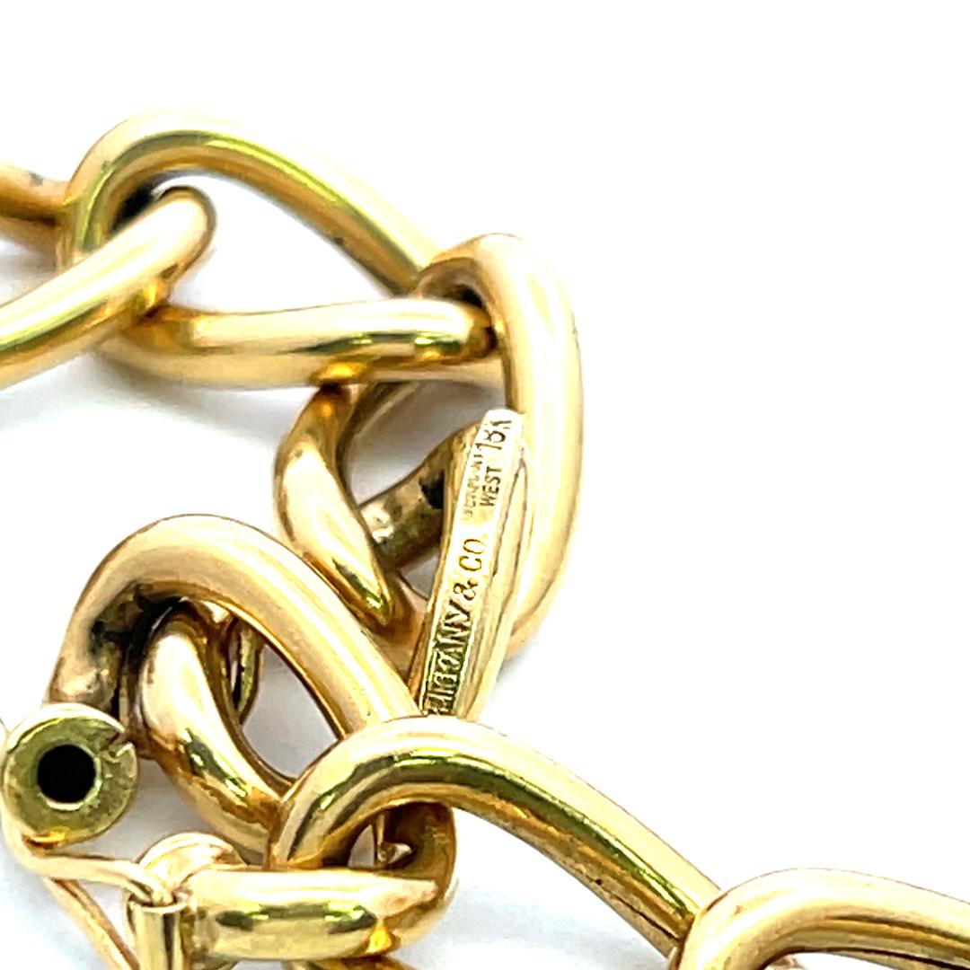 Tiffany & Co Vintage 18K Yellow Gold Link Necklace 35x0.39x0.17 Inch 96.8 Grams
