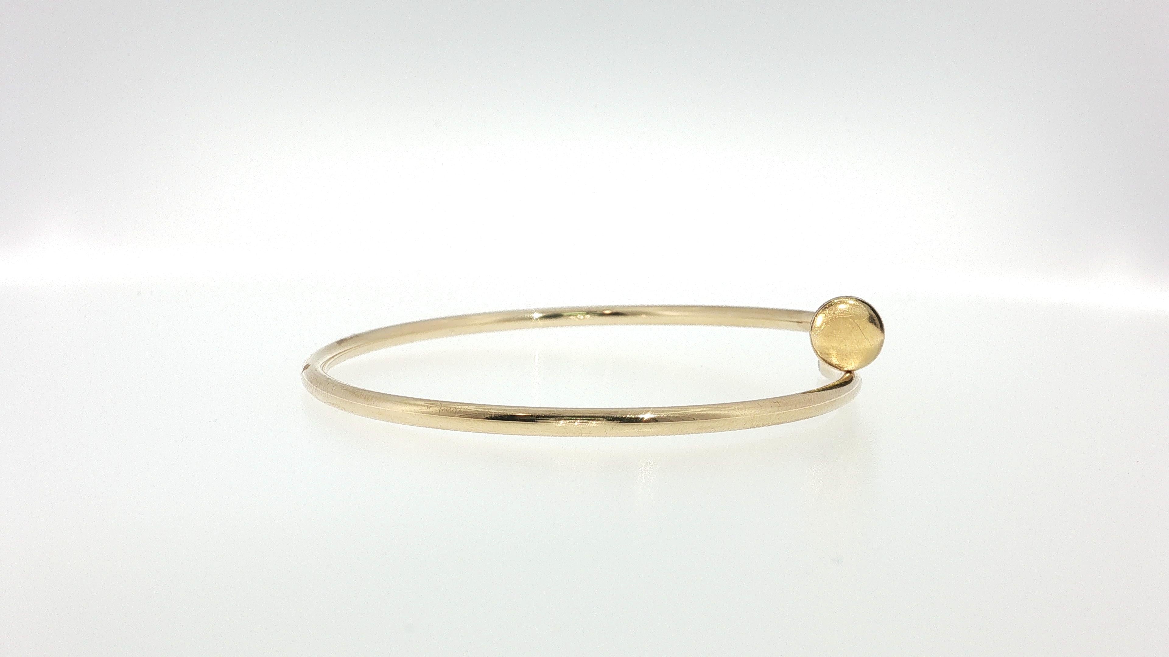 Cartier 18K YG Juste Un Clou small Bracelet with Round Diamonds Size 18