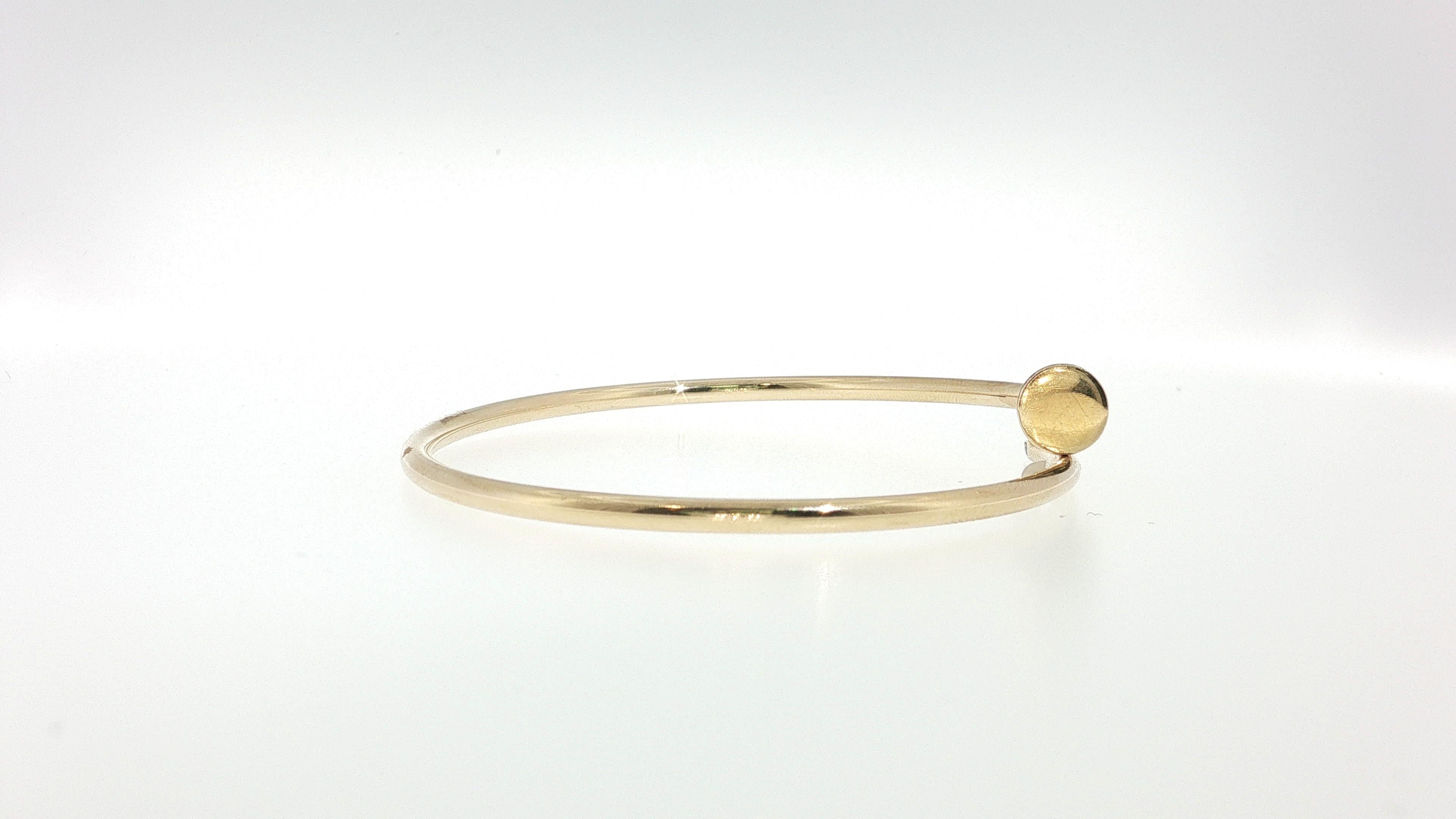 Cartier 18K YG Juste Un Clou small Bracelet with Round Diamonds Size 18