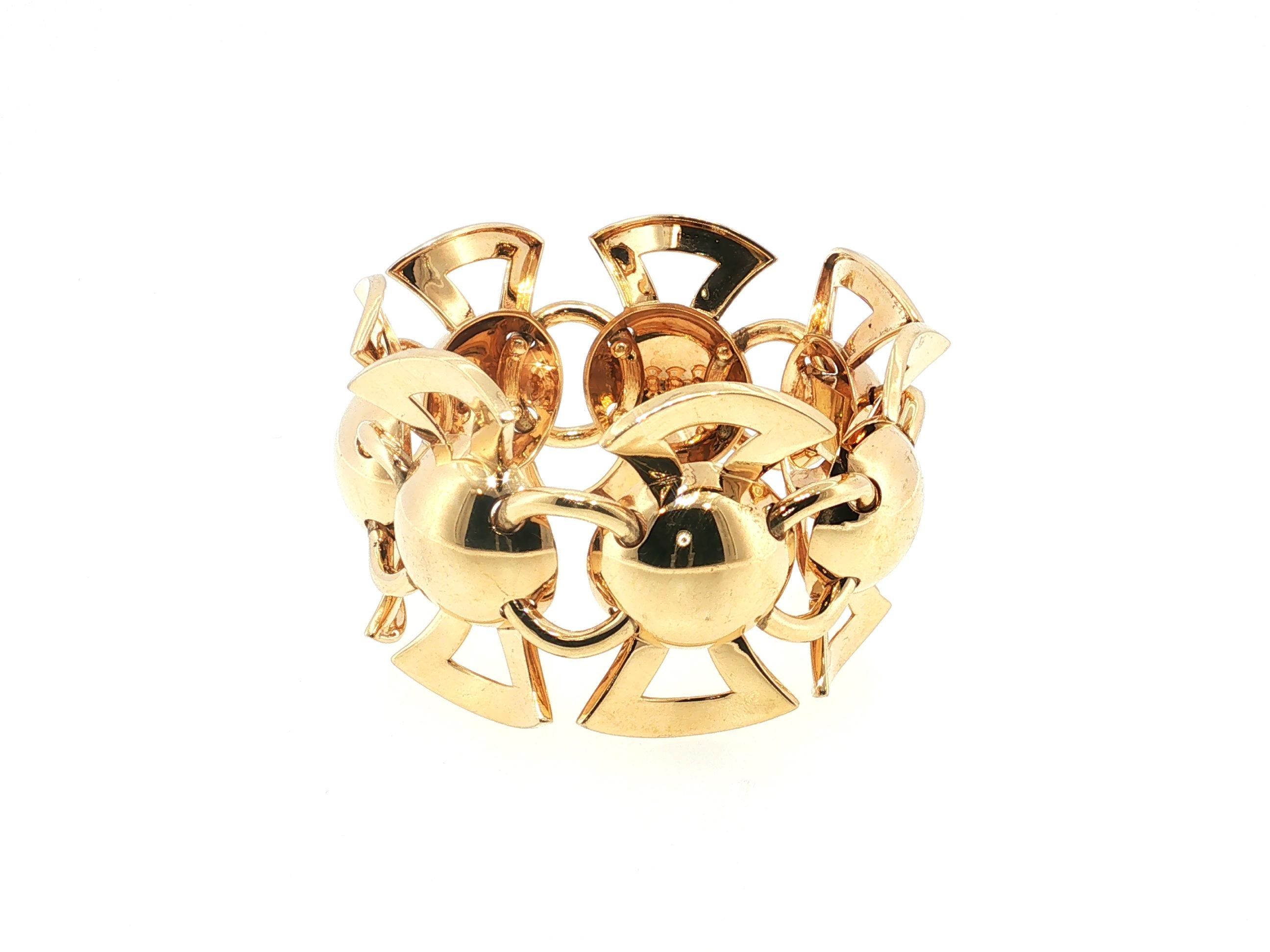 Tiffany & Co Vintage 14 Karat Yellow Gold Link Bracelet 95.3 Grams 7.5 Inches