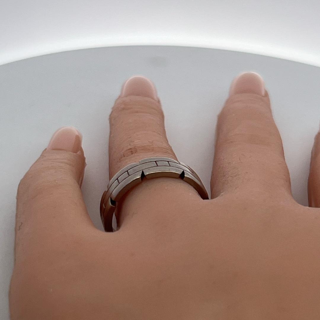 Cartier Tank Vintage 18 Karat White Gold Band Ring 11.7 Grams Size 10