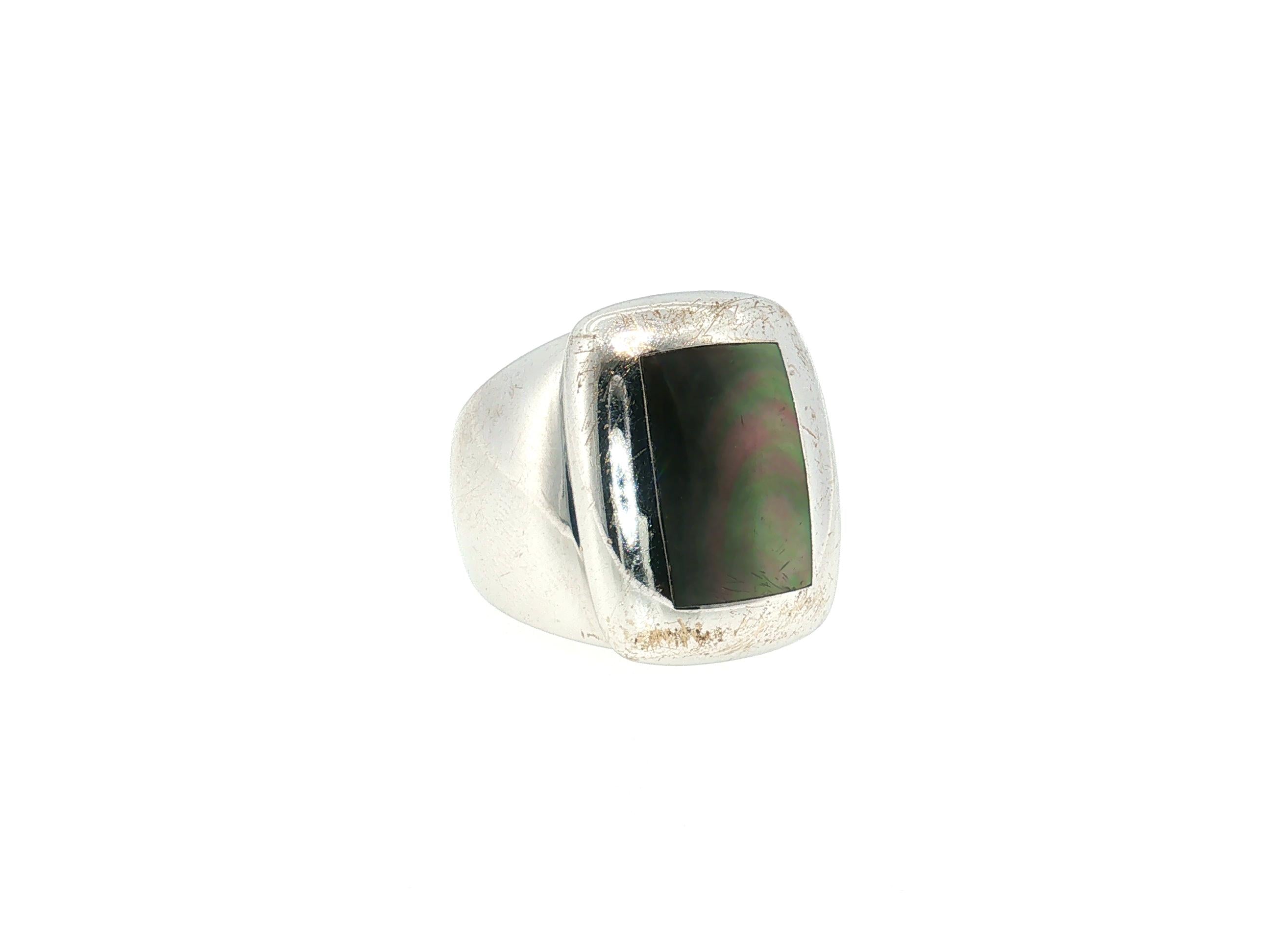 Van Cleef & Arpels 18K WG Cocktail Ring with 14.98x10.1mm Moonstone Size 6.5