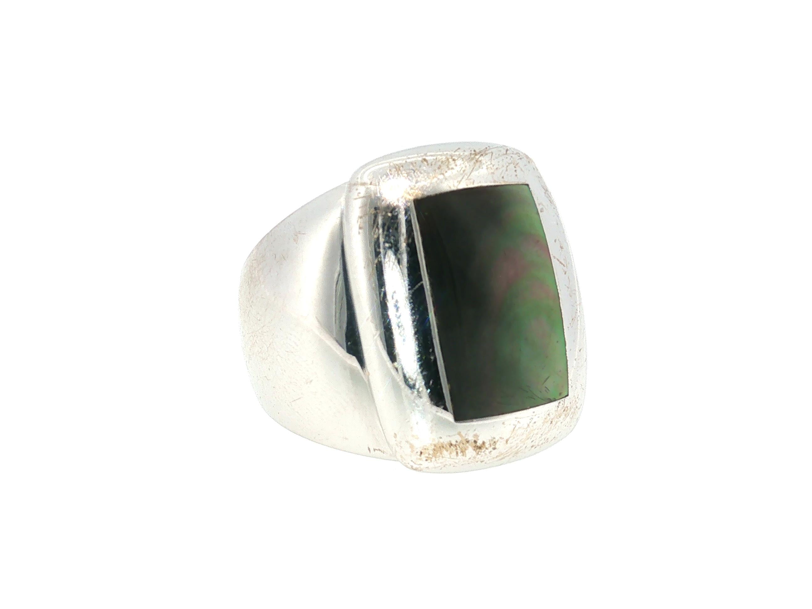 Van Cleef & Arpels 18K WG Cocktail Ring with 14.98x10.1mm Moonstone Size 6.5